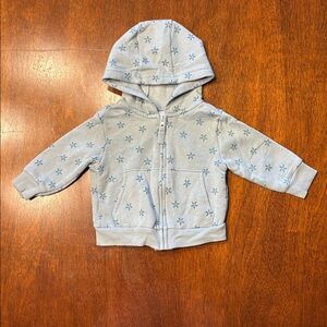 6 Month Girl, Carters Zip-Up Hoodie, Blue, Jacket